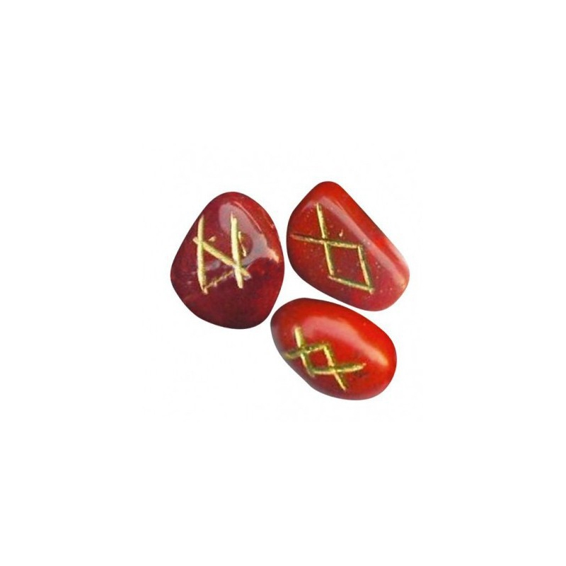 Runensteine aus rotem Jaspis