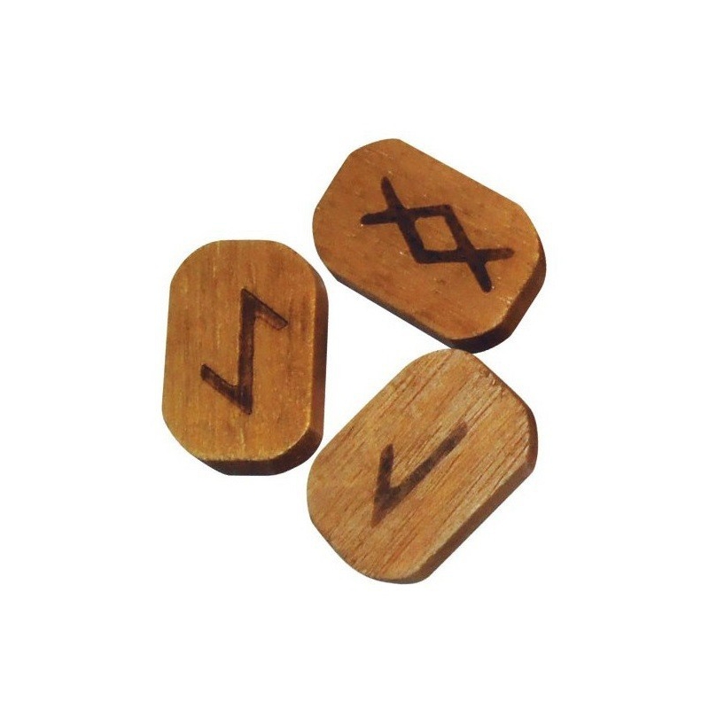 Runen-Symbole aus Holz