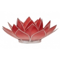 Lotus sfeerlicht 2-kleurig roze/rood (zilverkleurige randen)