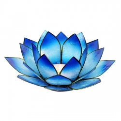 lumière d'ambiance lotus - 2 couleurs bleu clair / bleu foncé