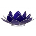 Lotus sfeerlicht Indigo (zilverkleurige randen)