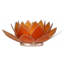 Lumière d'ambiance Lotus Amber orange (bords argentés)