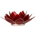 Lotus sfeerlicht Rood (zilverkleurige randen)