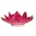 Lotus-Stimmungslicht Pink (silberfarbene Ränder)