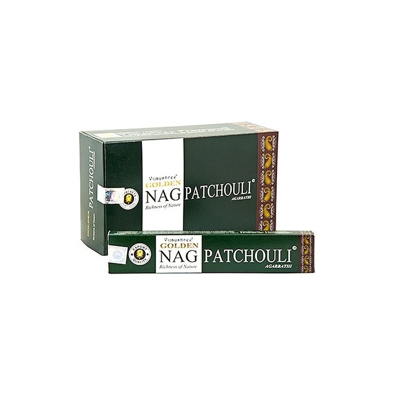 12 paquets d'encens d'Or Nag Patchouli