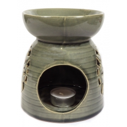 Oil burner gray with ornament