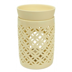 Oil burner Flower of Life (crème colored)