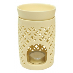 Oil burner Flower of Life (crème colored)