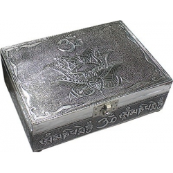 Tarot box Om Mani Padme Hum (silver color)