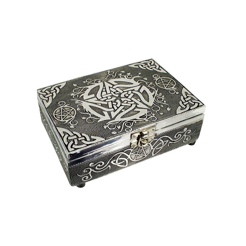 Boîte de tarot Pentagramme (couleur argent)