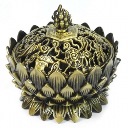 Wierookbrander Lotus bronskleurig (9cm)