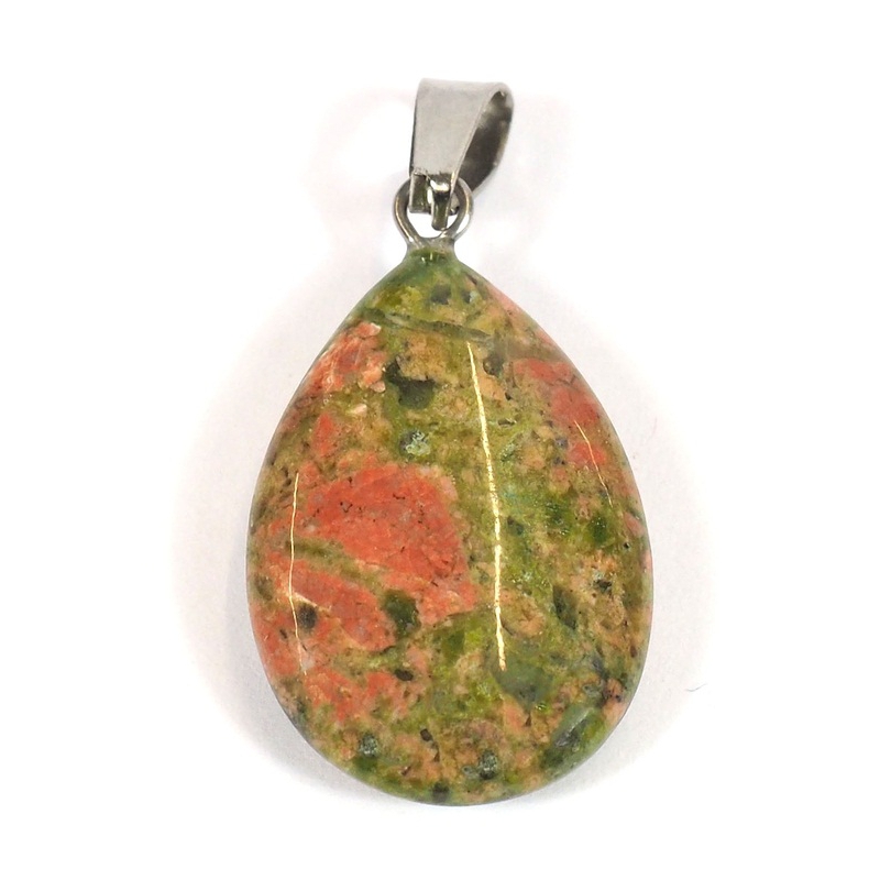 Unakite drop pendant