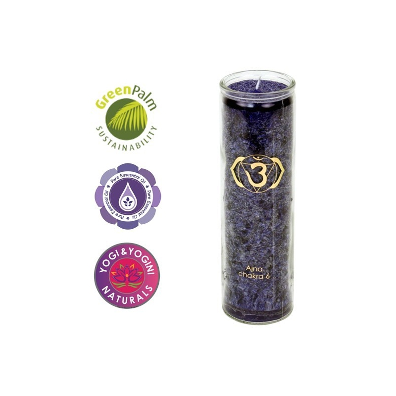Chakra scented candle in glass - 6th Chakra (Ajna)