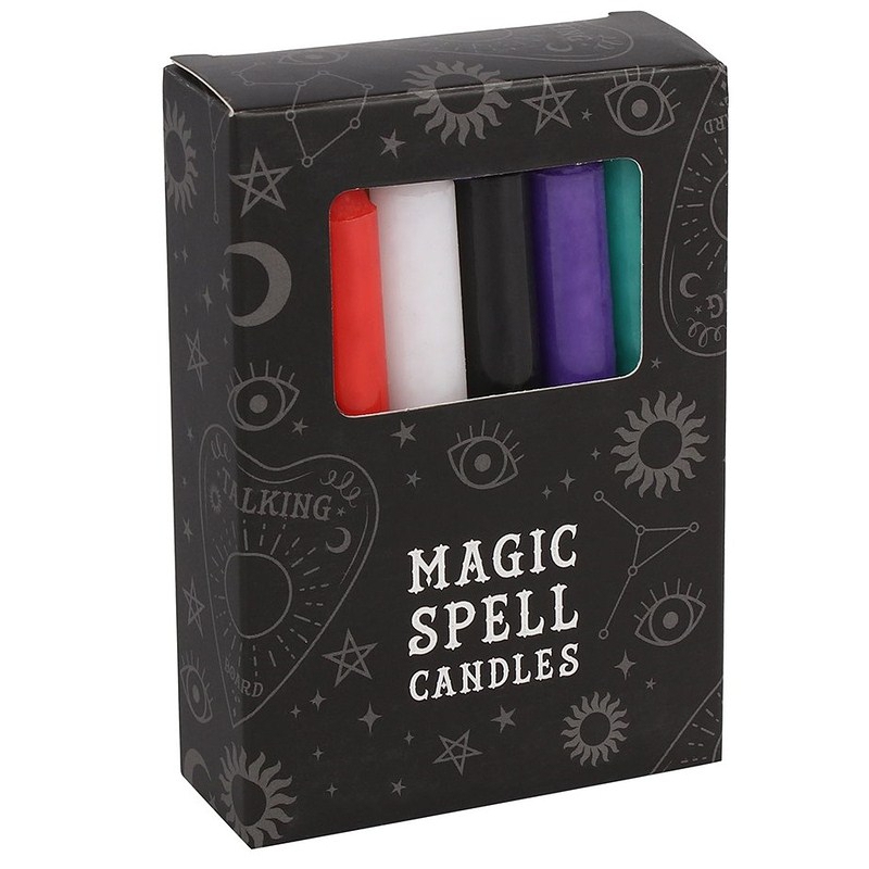 Pack of 12 MIXED Spell Candles Multicolor