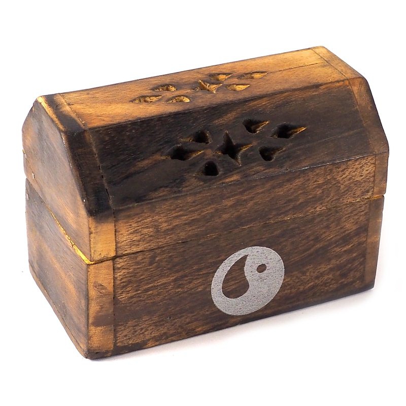 Cone incense burner with Yin Yang