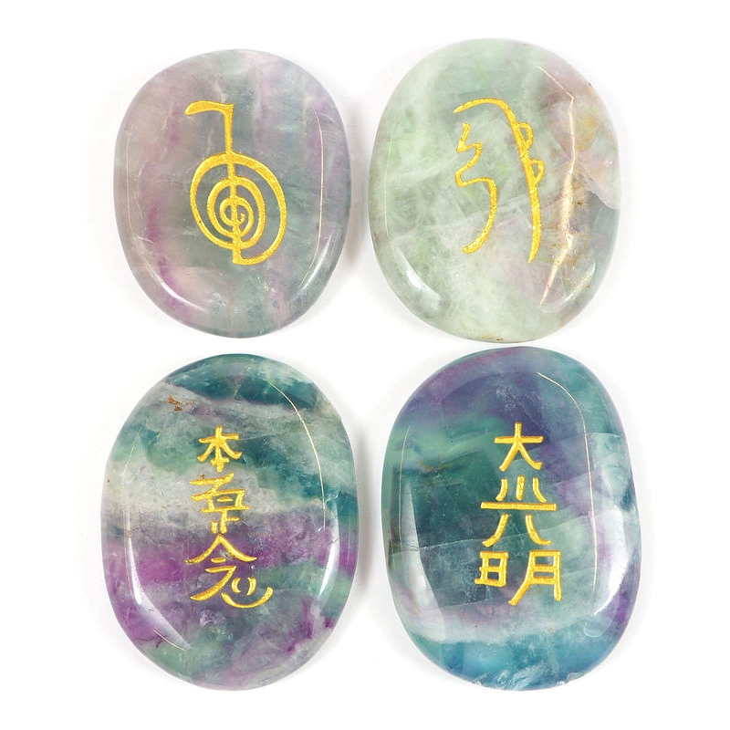 Reiki symbol stones Fluorite Reiki symbol stones Fluorite